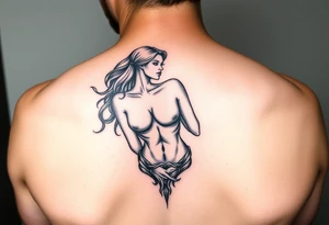 Naked lady tattoo idea