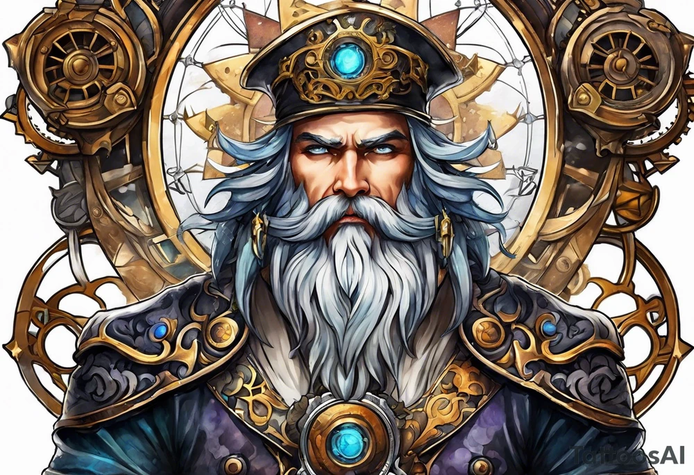 Steampunk zeus tattoo idea