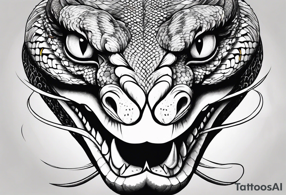 Agressive Snake tattoo idea