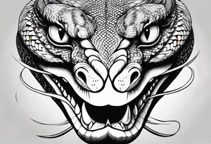Agressive Snake tattoo idea