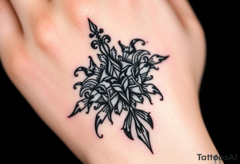 Design a tattoo based on dark romance tattoo idea
