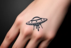 Small UFO tattoo idea