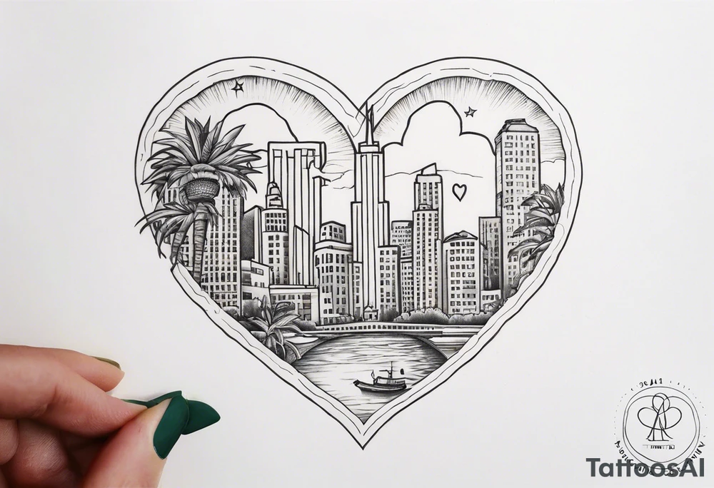 small tattoo
Arizona NYC & Cuba inside a heart tattoo idea