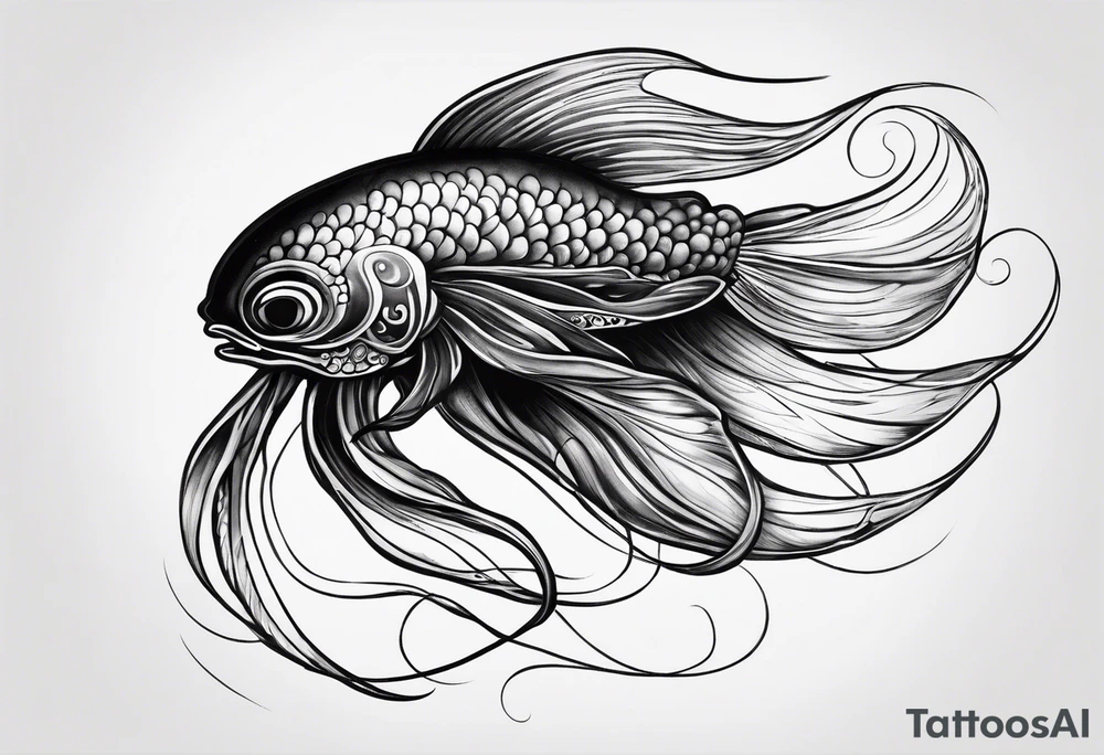 invisible squid in the dark tattoo idea