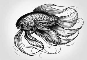 invisible squid in the dark tattoo idea