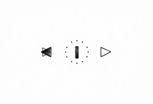 A play, a pause, a stop, and a rewind symbol in it tattoo idea | TattoosAI