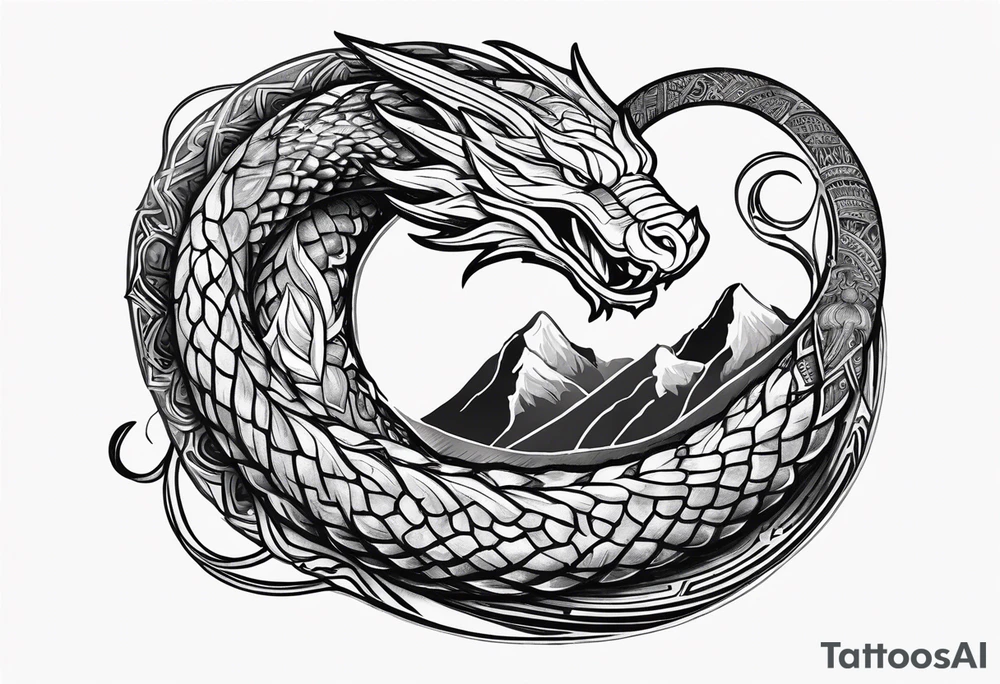 jörmungandr around the arm tattoo idea