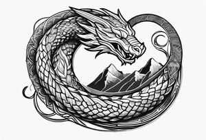 jörmungandr around the arm tattoo idea