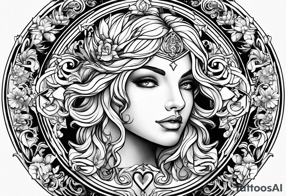 Virgo sign and Taurus sign tattoo idea