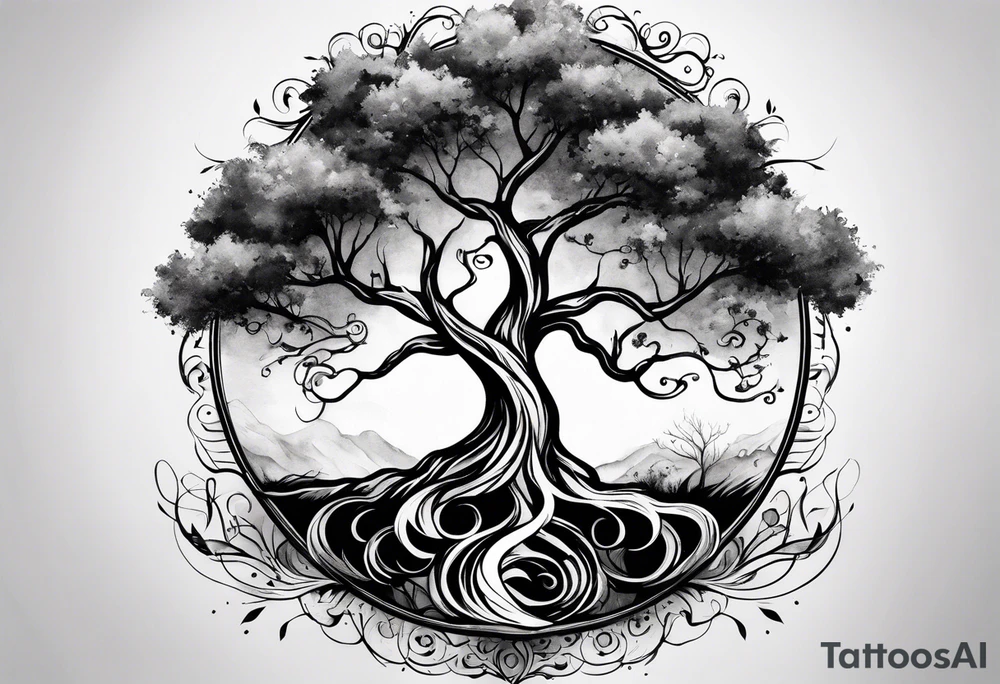 tree of life season tattoo idea