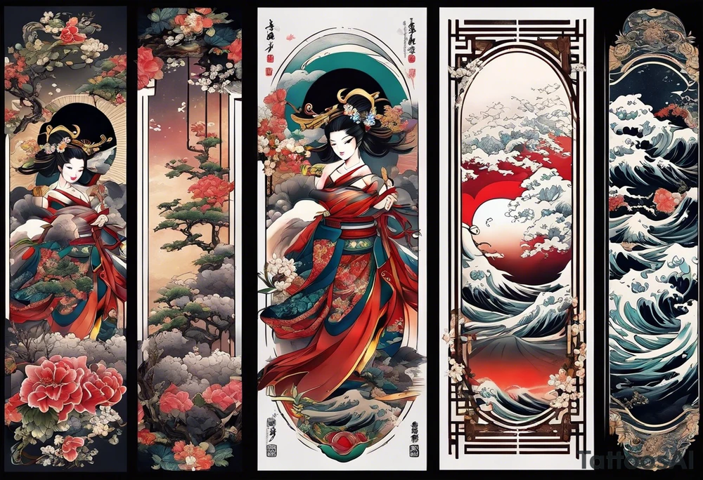 The name Nakama painted vertically, in Shôdo style. tattoo idea