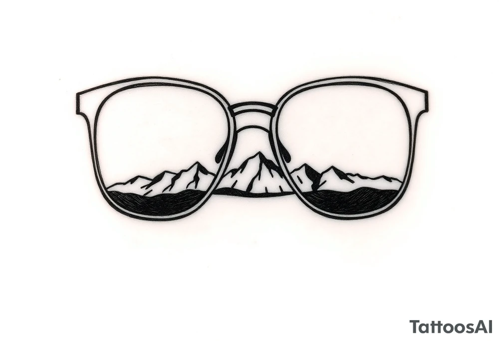 Landscape Reflecting Glasses
You can use the lenses of your glasses to depict a beautiful landscape, such as a sunset, a starry sky tattoo idea