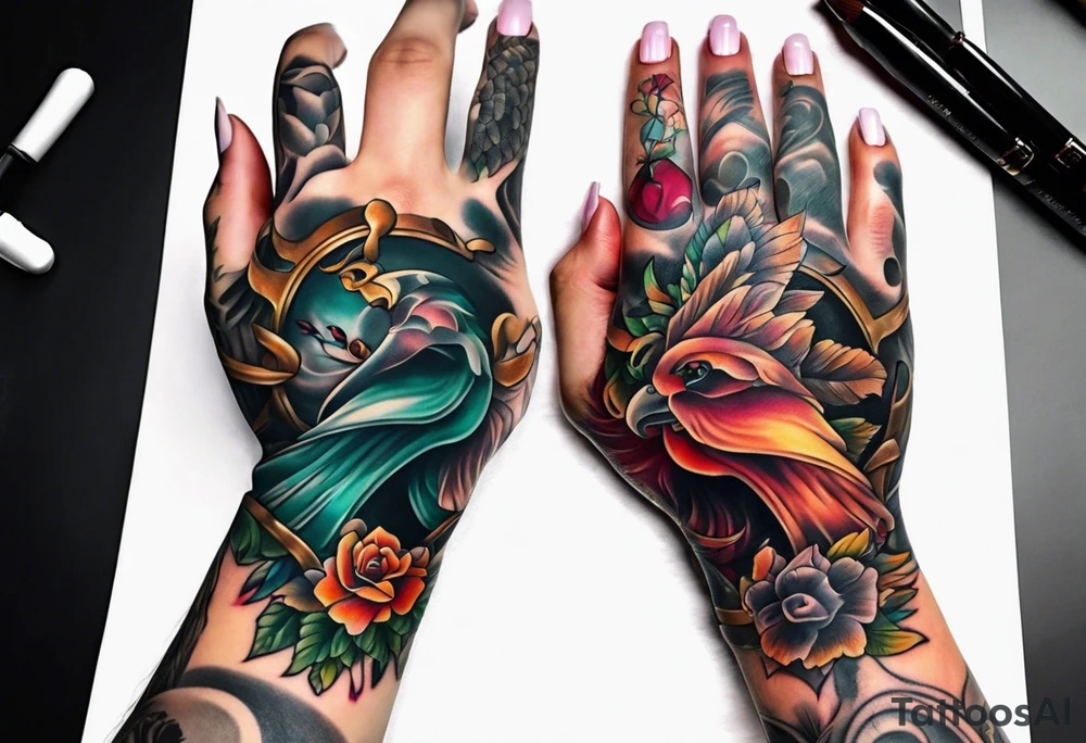 hands gang signs tattoo idea