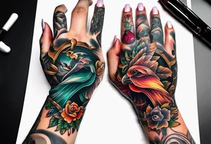 hands gang signs tattoo idea