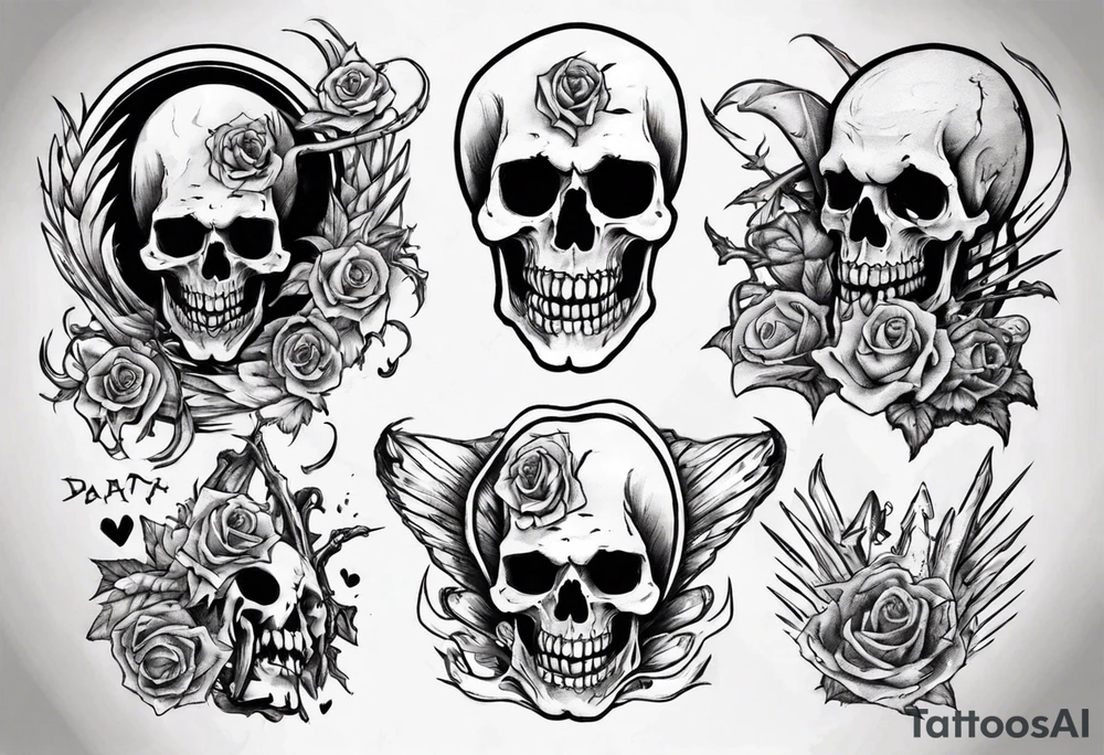 Death is smiling at me, and I'm smiling back at death tattoo idea