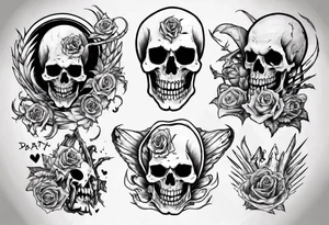 Death is smiling at me, and I'm smiling back at death tattoo idea