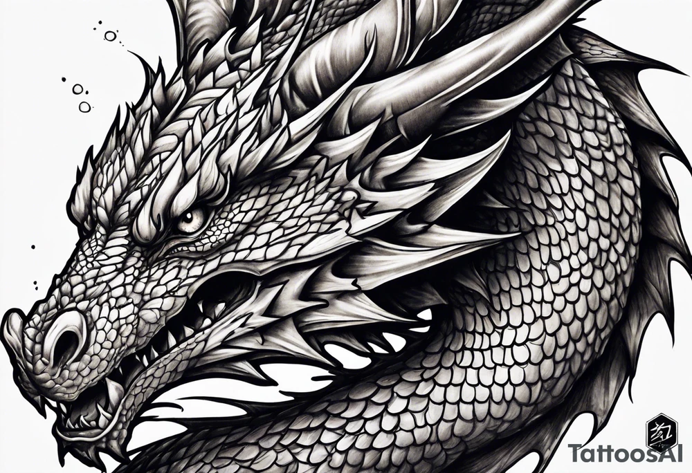 Dragon, tear skin and get out tattoo idea