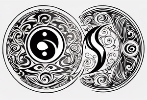 yin yang tattoo idea