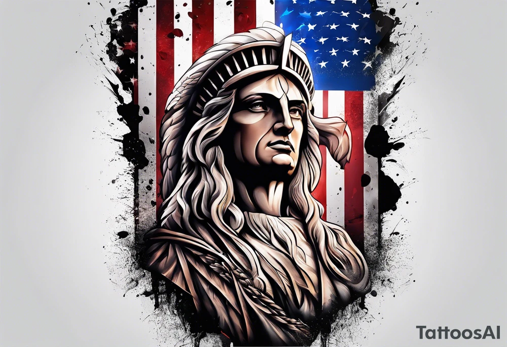 American flag tattoo idea