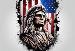 American flag tattoo idea
