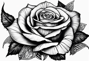 Black mamba with black rose and thorns tattoo idea