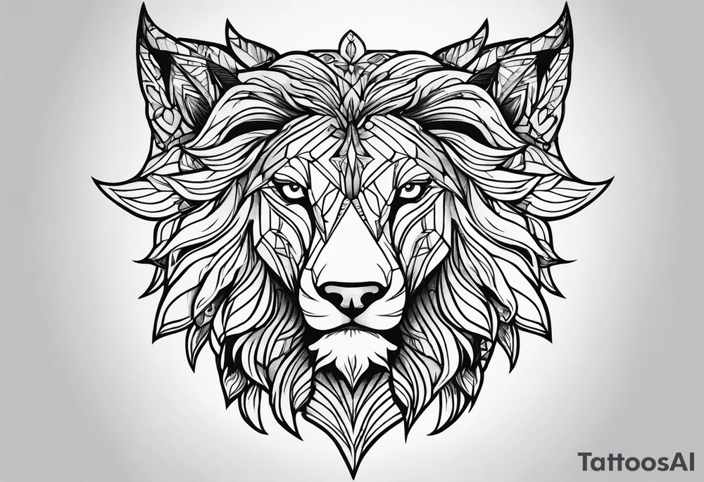 powerful majestic strength tattoo idea