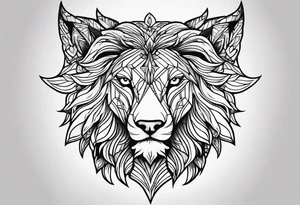 powerful majestic strength tattoo idea