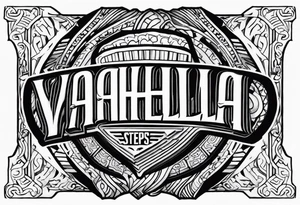 Valhalla steps shield tattoo idea