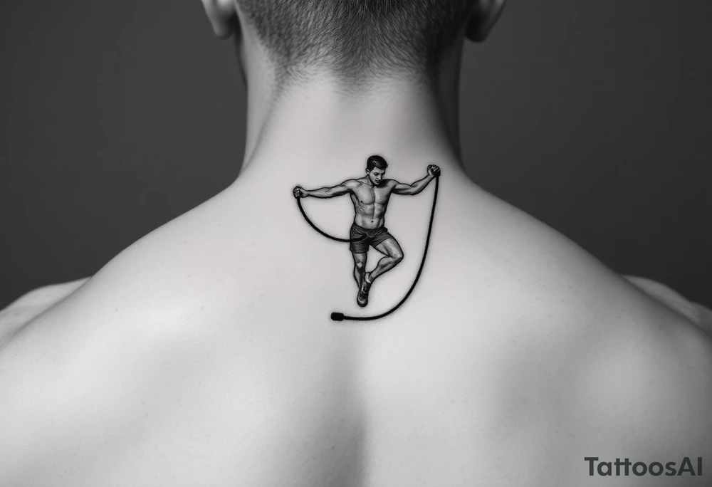 tattoo for fitness lovers, involve cardio and jumping rope tattoo idea