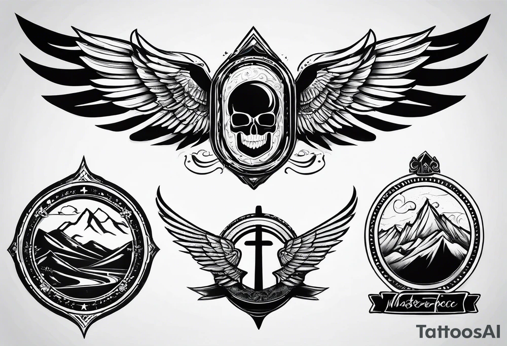 Minimalistic travel tattoo idea