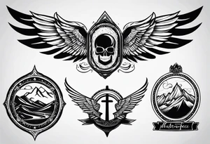 Minimalistic travel tattoo idea
