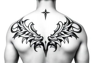 carribean tribal back tattoo tattoo idea
