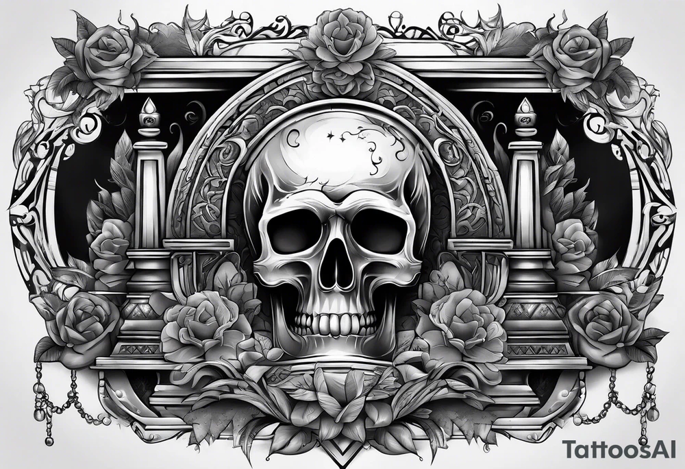 Tomb with smoke tattoo idea