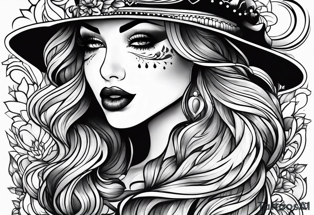 sexy lips dripping tattoo idea
