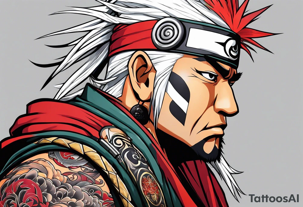 Sage mode jiraiya from the anime naruto tattoo idea