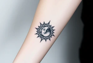 Sun and moon tattoo idea