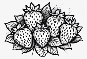 Illustrative  Strawberry tattoo idea