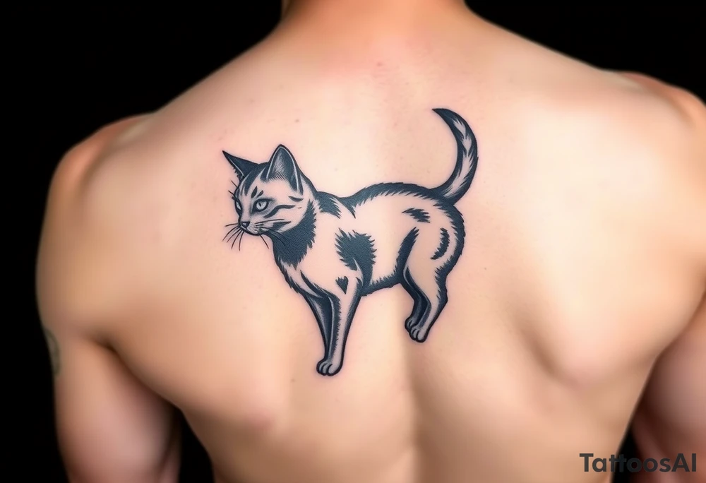 black cat tattoo idea