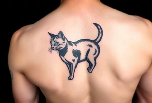 black cat tattoo idea