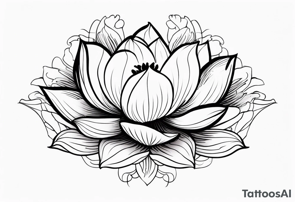 Fleur de lotus et fleurs de cerisier bas du dos et colonne vertébrale tattoo idea