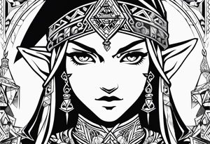 Legend of Zelda arm sleeve tattoo idea