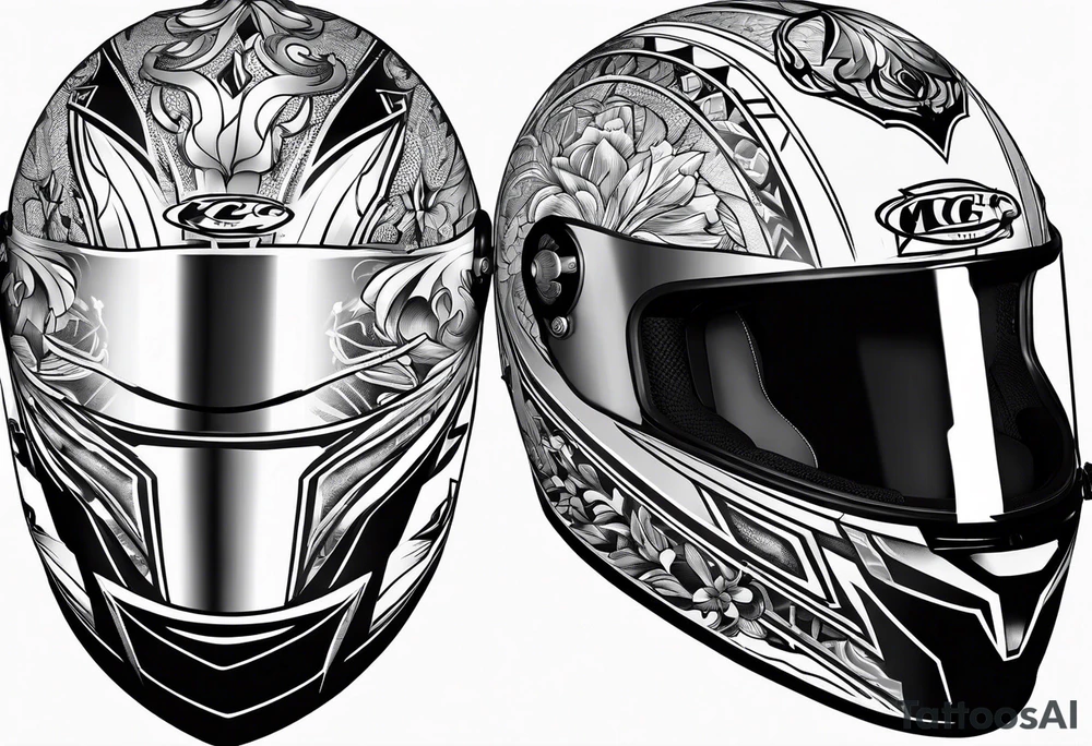 Race helmet #2 tattoo idea