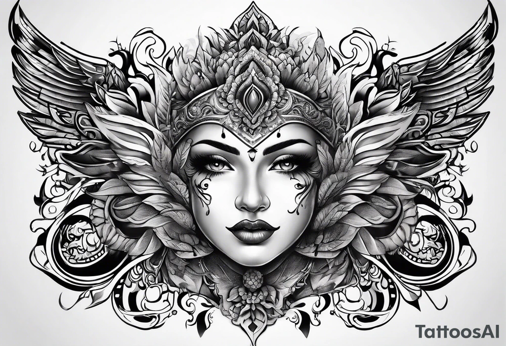 Stomach tattoo full tattoo idea