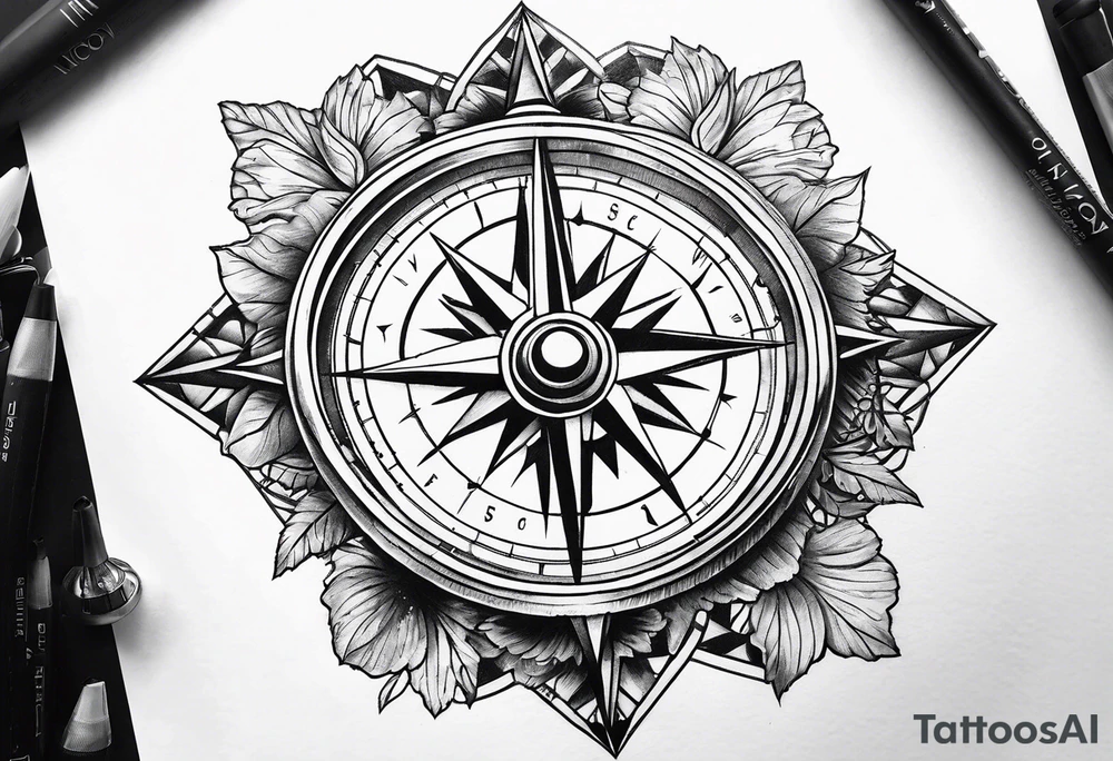 Music compass tattoo idea