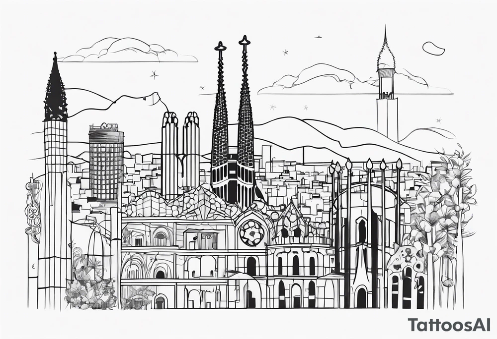 Barcelona culture tattoo idea