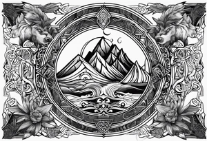9 realms Norse mythology tattoo idea