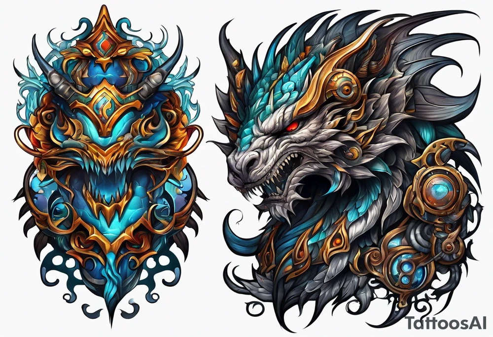 Fantasy monster tattoo idea