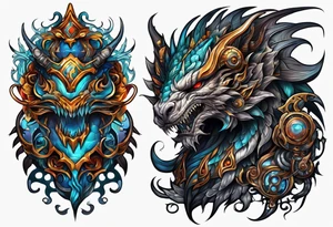 Fantasy monster tattoo idea