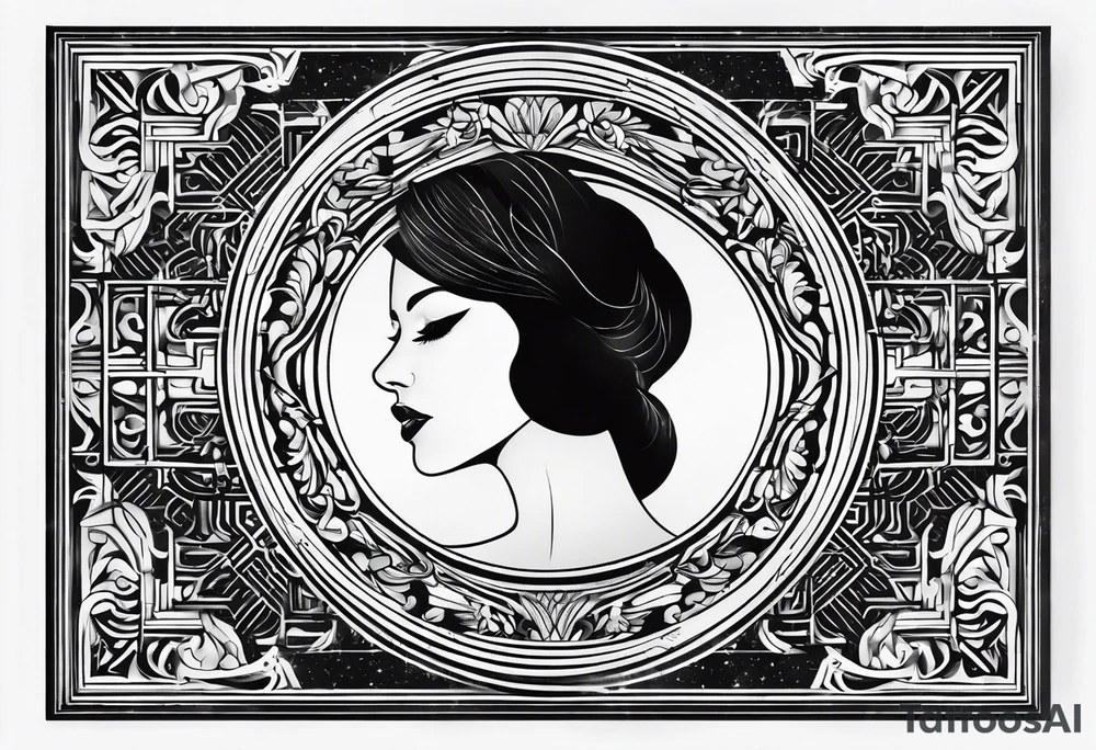 Twin flame. Make it small and minimalistic. Straight clean line border. Everything black and white minus the twin flame fire. tattoo idea