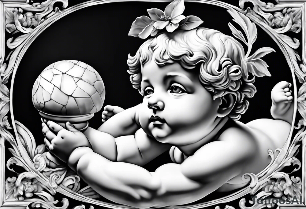 one putti by Michelangelo tattoo idea